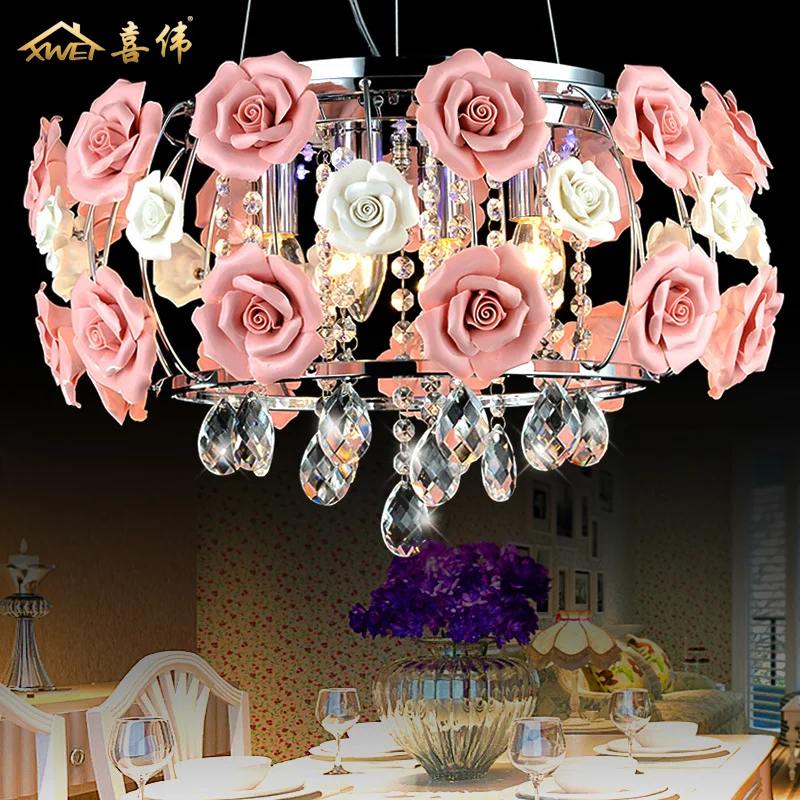 LED Crystal Light Rose flower garden minimalist living room cozy restaurant chandelier wedding bedroom Ceiling fixtures | Обустройство