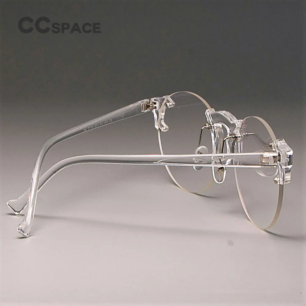 CCSPACE прозрачные оправы для очков мужские и женские круглые линзы кошачий глаз