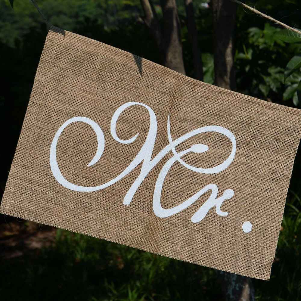 Льняной реквизит для свадебных фотографий Mr. Burlap джутовая веревка украшения