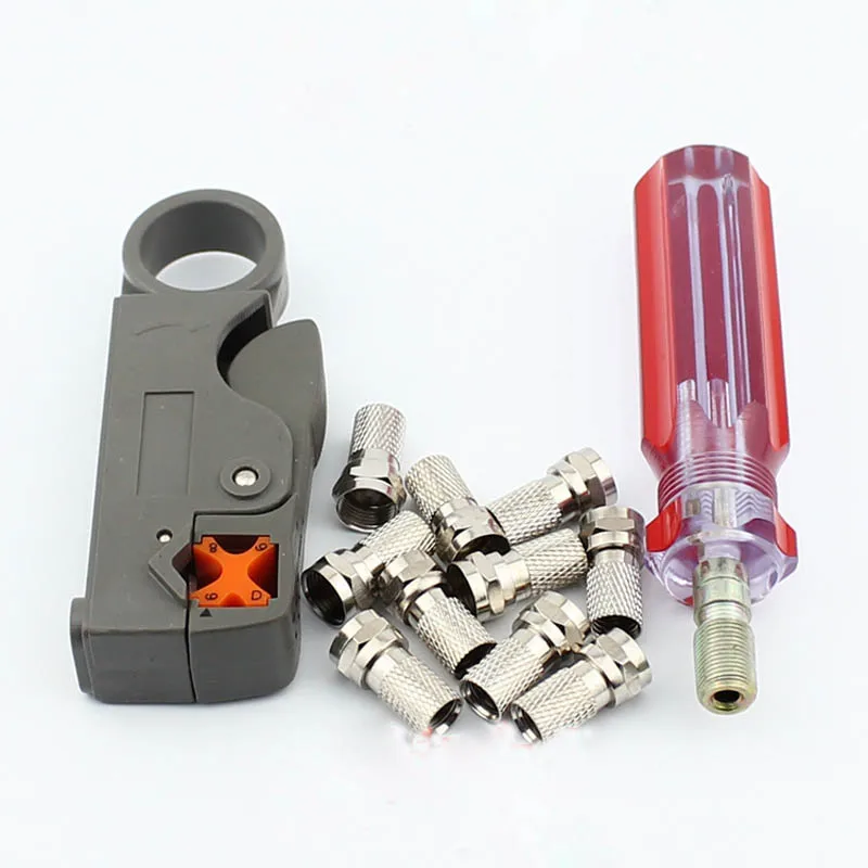 Наборы ТВ-кабеля F-коннектор инструменты для экструзии 75-5 F зачистки суставов нож