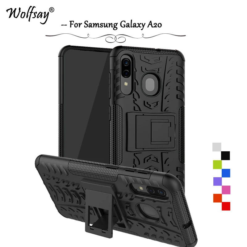 Чехол для samsung Galaxy A20 противоударный резиновый ЖЕСТКИЙ чехол телефона задняя