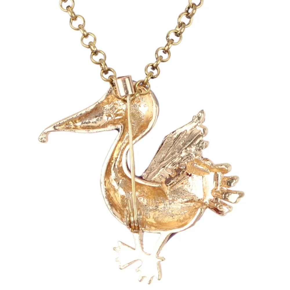 WEVENI Metal Enamel Rhinestone Novelty Bird Necklace Pendant Chain Choker Animal Alloy Jewelry For Women Girls 2018 News Bulk | Украшения и