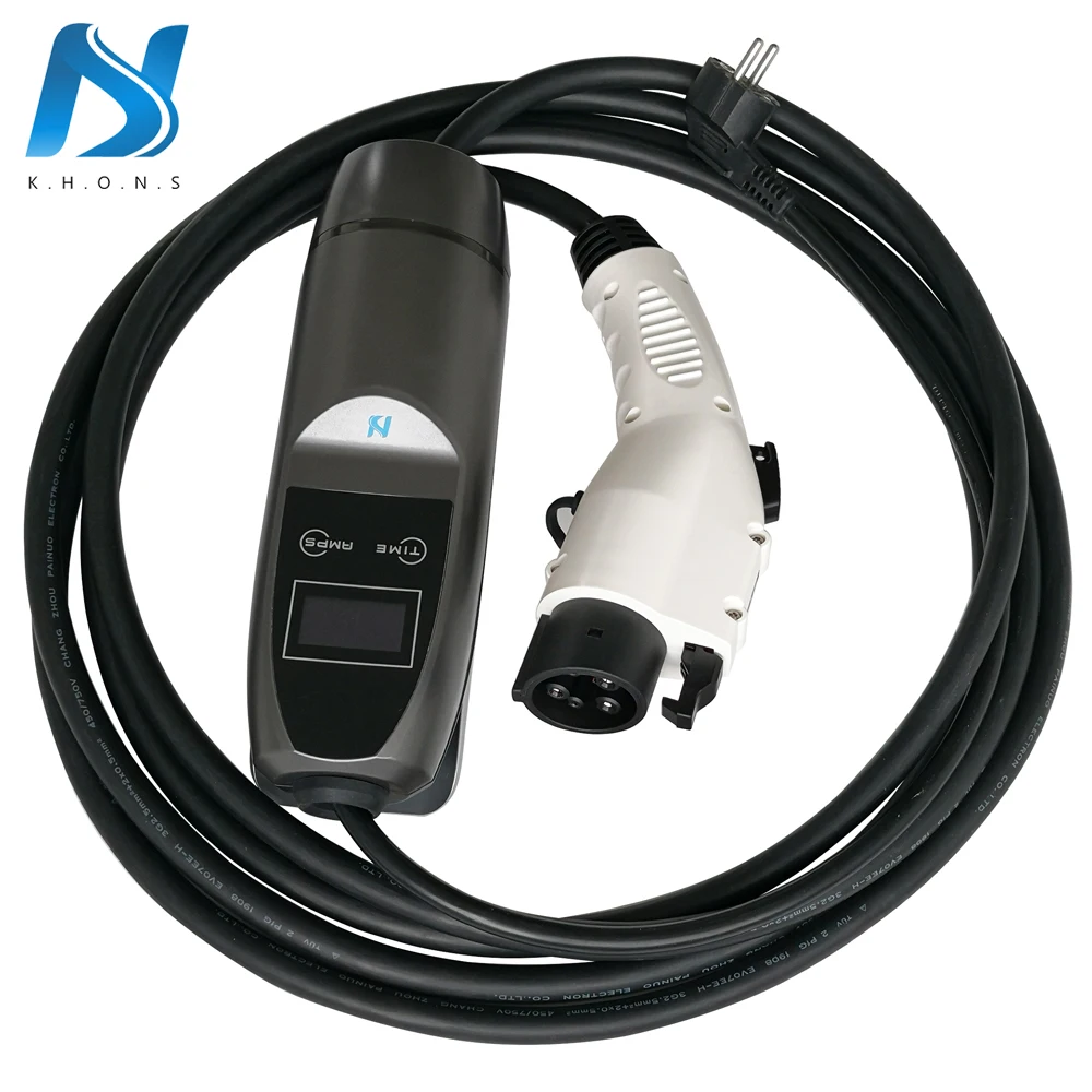 Khons SAE J1772 EVSE автомобильное зарядное устройство для электромобиля EV с штепсельной