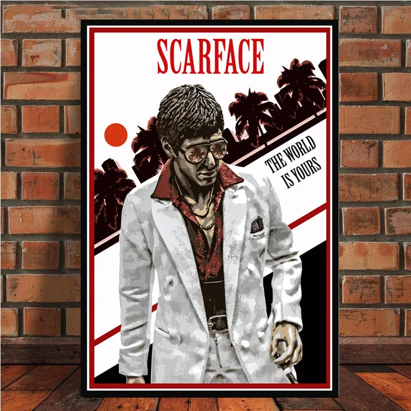 0011 AL PACINO SCARFACE Гангстерский фильм художественный постер Картина Настенная картина для домашнего декора плакаты и принты - Цвет: 0011