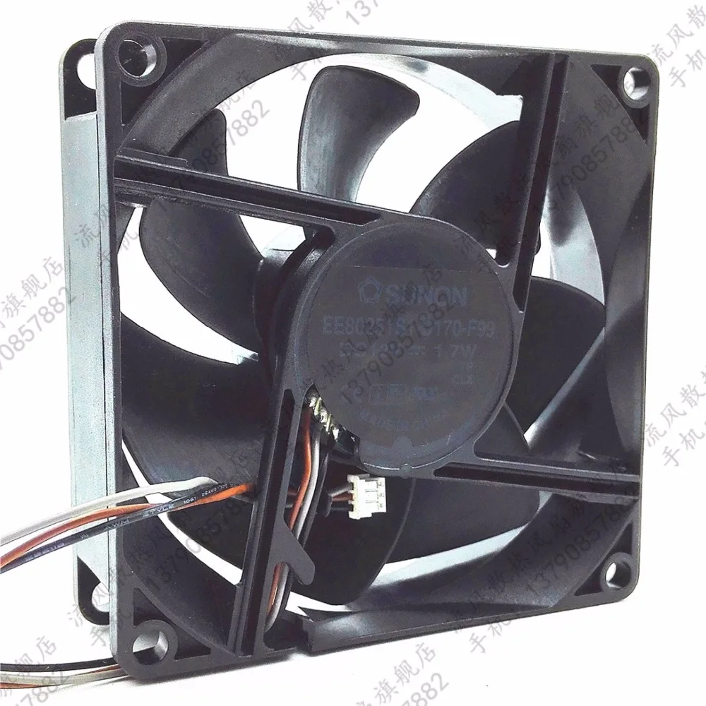 EP6127A вентилятор для Sunon охлаждающий EE80251S1 D170 F99 DC 12V 1 7 W 3 контактный разъем 80 мм 80x80x25