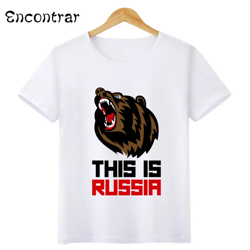 Детская футболка с изображением русского медведя Chewbacca повседневные топы