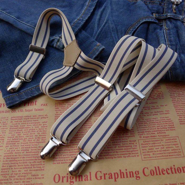 Мужские и женские эластичные подтяжки в полоску|suspender elastic|mens suspenderssuspenders striped |