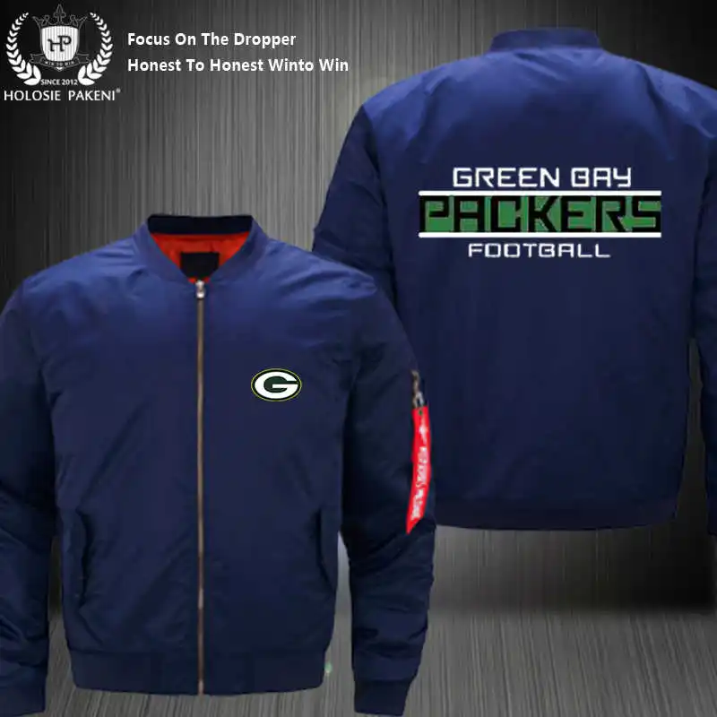 Дропшиппинг США Размеры ма 1 куртка Футбол Team Green Bay Packers летную куртку
