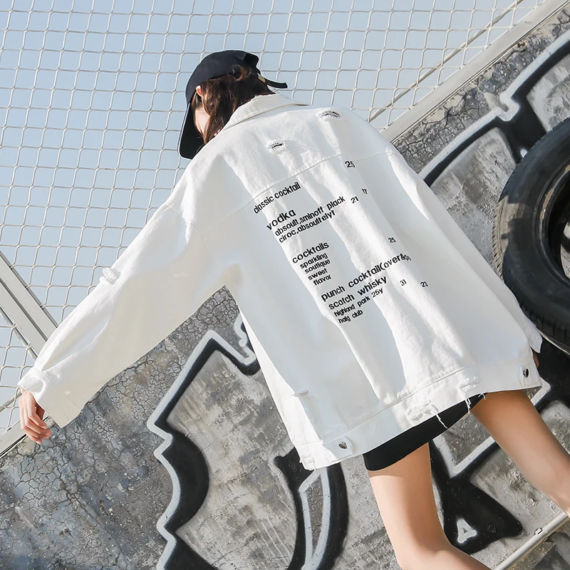 2018 весна осень новое модное женское корейское Свободное пальто BF отверстие