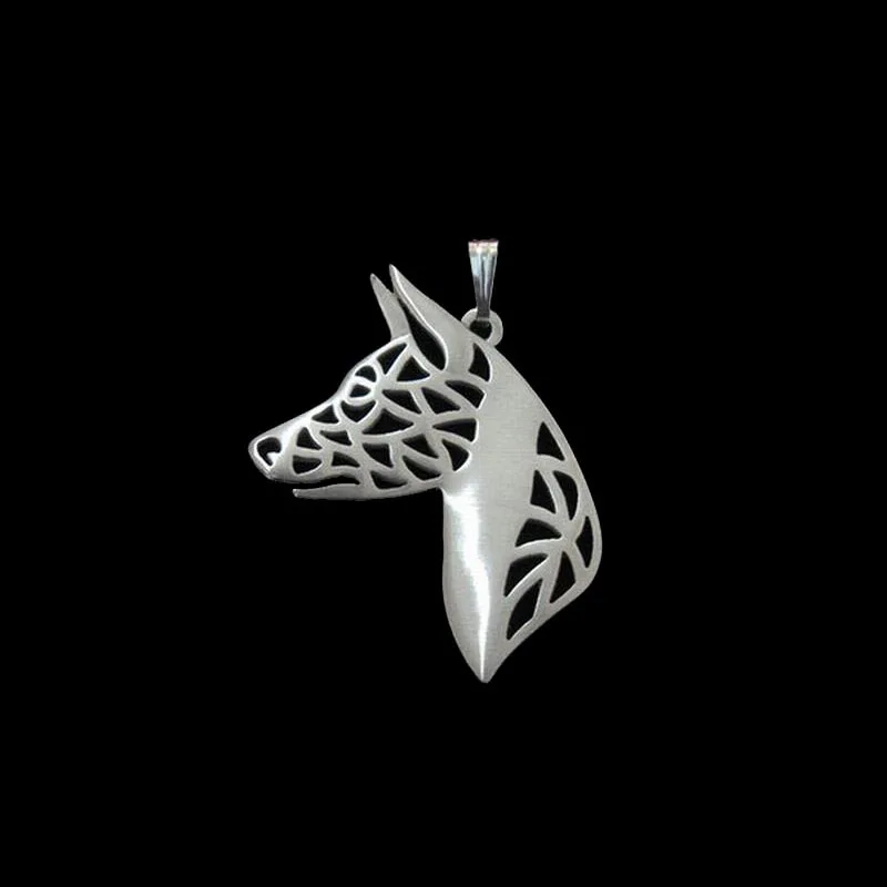 Модные подвески для собак женские металлические в форме профиля Basenji|Подвески| |