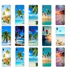 Чехол для Huawei Honor 8A PRO 8C 8X 10 i play, чехол для Y5 Y6 Y7 Y9 2019 pro Prime, летняя пляжная сцена, закат, море, Пальма