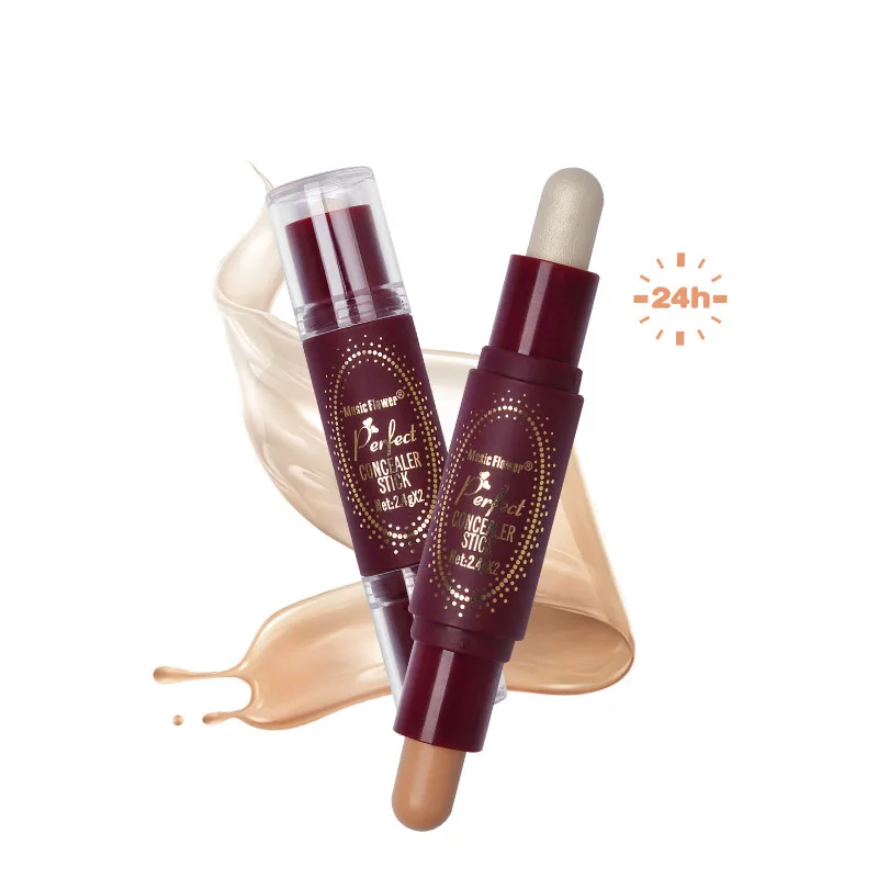 Бренд макияж двухсторонняя корректор Corrector Stick контур лица бронзирующий Корректор ручка шелковистая текстура покрытия 24 часа продолжительностью