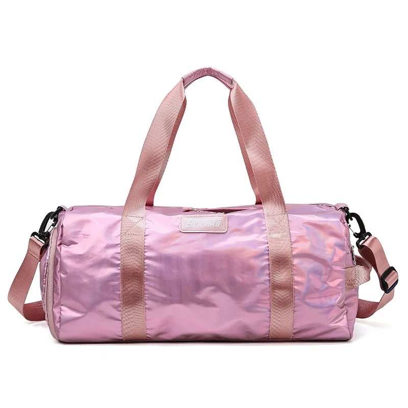 Pink Лазерные красочные дорожные сумки для фитнеса, женская сумка для спортзала, женская сумка для переноски багажа, легкая сумка-тоут, водонепроницаемая сумка для тренировок, XA767WB - Цвет: Pink
