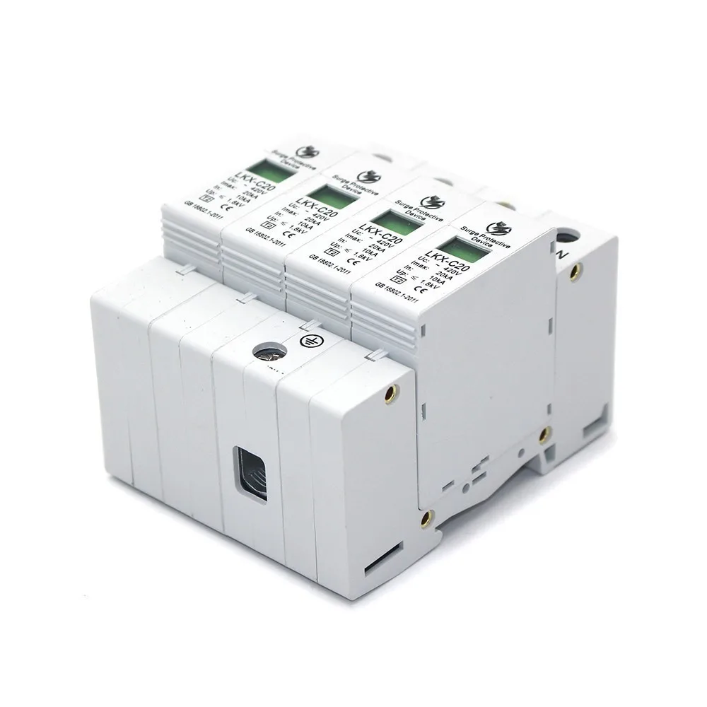Горячая продажа C20-4P 10KA ~ 20KA 275V AC SPD дом Защита от перенапряжения защитное