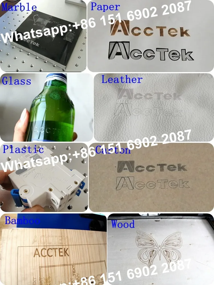 Pvc pp pet ps неметаллических печати 10 Вт 30 60 CO2 лазерная маркировочная машина для