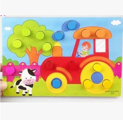 Farm Развивающая игрушка для детей, креативная мозаичная игрушка для ногтей, композитная картинка, головоломка, гриб, набор для ногтей, головоломка, игрушки для мальчиков и девочек, MT38 - Цвет: Farm