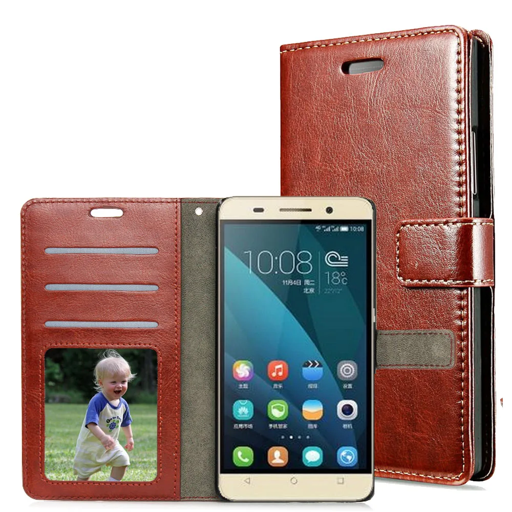 на Huawei Honor 4X чехол для фото рамки кожаный книги Стиль кошелек Роскошные сумки карт
