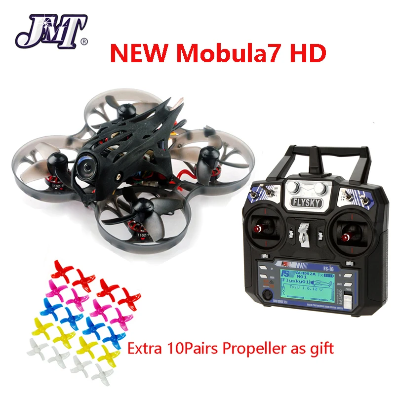 JMT Mobula7 HD 2 3S 75 мм Crazybee F4 Pro BWhoop Mobula 7 FPV гоночный Дрон Flysky FS i6 TX RTF с высокой камерой V2