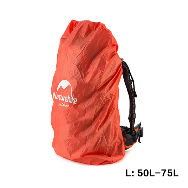 Orange 50L to 75L Naturehike рюкзак с защитой от дождя Открытый водонепроницаемый грязевой пылезащитный чехол для рюкзака альпинистский походный Дорожный комплект подходит для 30L-50L 50-75L - Цвет: Orange 50L to 75L