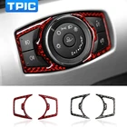 Автостайлинг для Ford Mustang, переключатель фар из углеродного волокна, кнопки, наклейки, автомобильные аксессуары 2015-2019, украшение интерьера