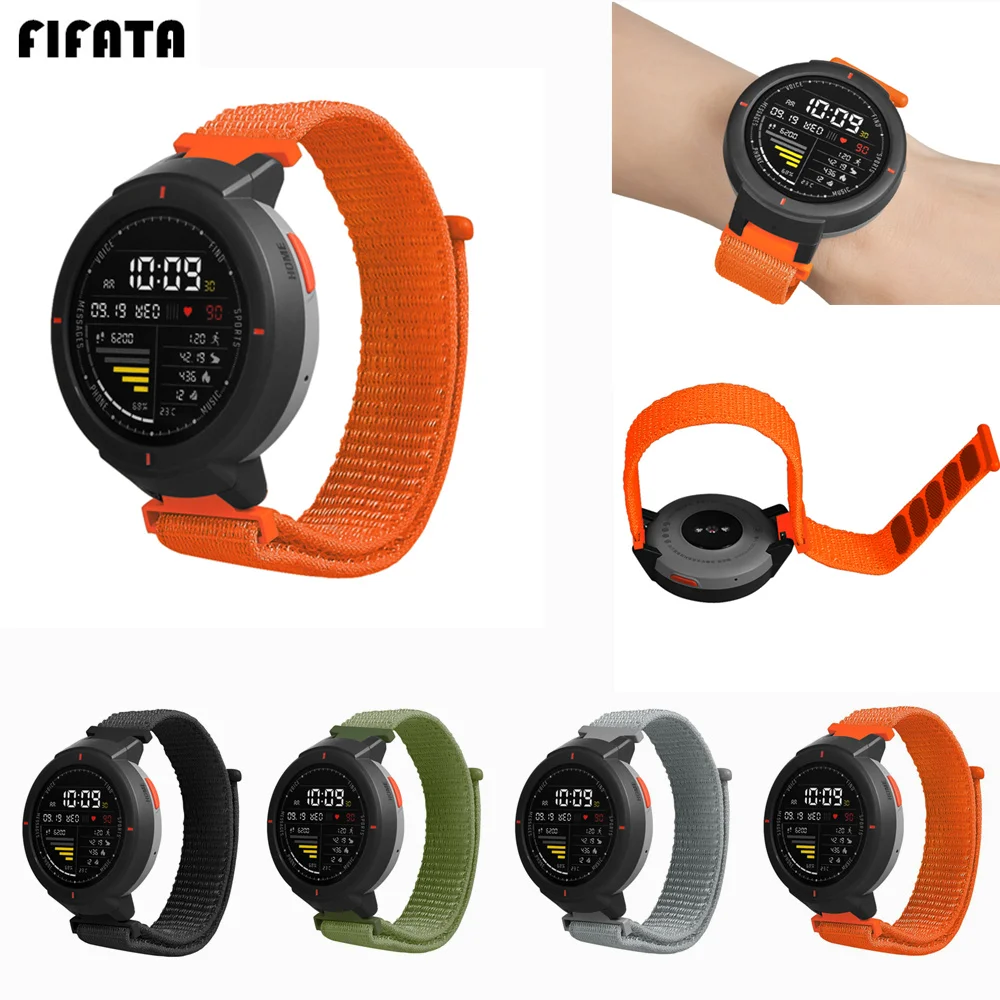 FIFATA петля нейлоновый ремешок для часов Ремешок Для Xiaomi Huami Amazfit Verge спортивный браслет ремень дышащий ремешок для часов для Amazfit 3 трекер