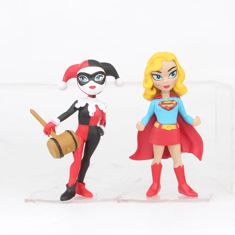 6 шт./компл. Wonder women SuperGirl Харли Куинн ПВХ фигурка модель игрушки 12 см|Игровые