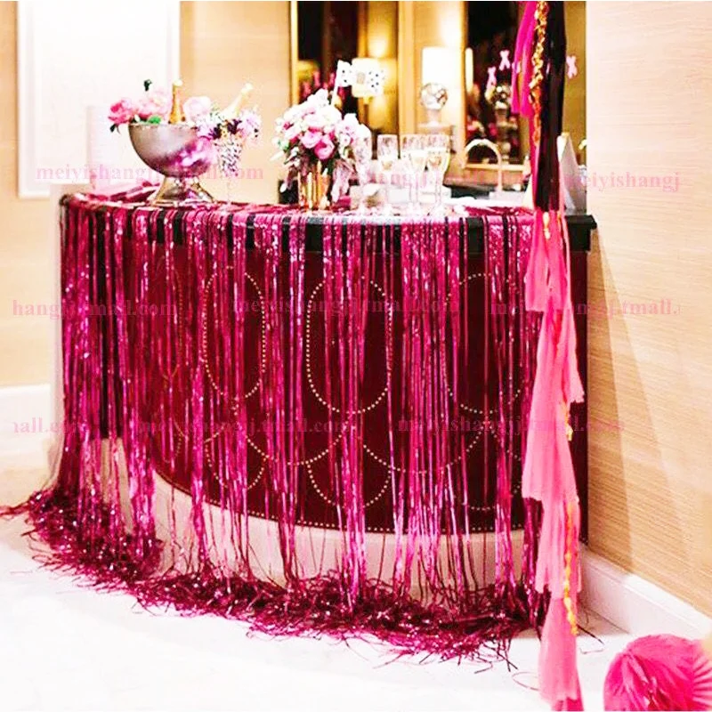 2pcs/lot 200*100cm rain curtain decoration flower Christmas celebration party layout camera background wire curta | Дом и сад