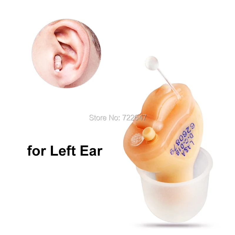 Left Ear 8-канальный цифровой слуховой аппарат для глухоты мини невидимый в ушах маскирующий CIC слуховые усилители аудиофоны T27 - Цвет: Left Ear