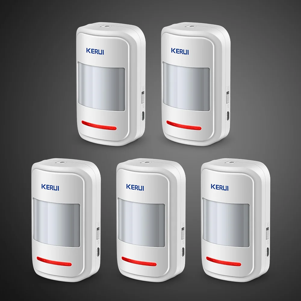 Kerui 5 шт. 3 шт. перезаряжаемый 5В USB 433 МГц беспроводной PIR Датчик Детектор движения для GSM PSTN охранной сигнализации