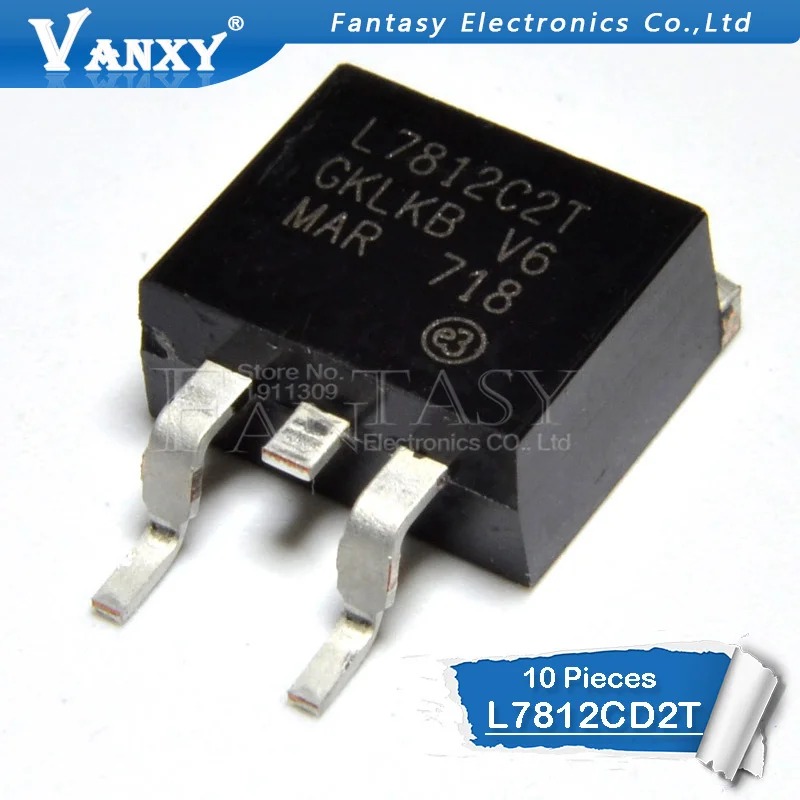 Трехконтактный регулятор L7812CD2T TO-263 L7812 7812 TO263 L7812C2T 12 в SMD новый оригинальный 10 шт. |