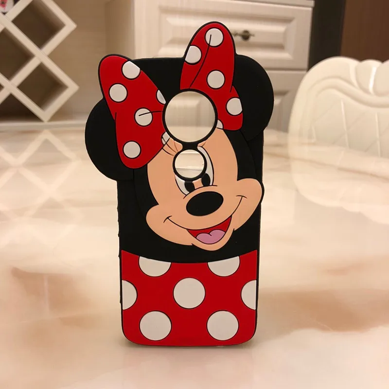 Мягкий силиконовый чехол для телефона с 3D рисунком Минни Moto G5 G5Plus + G5s Motorola G6 G6Plus play