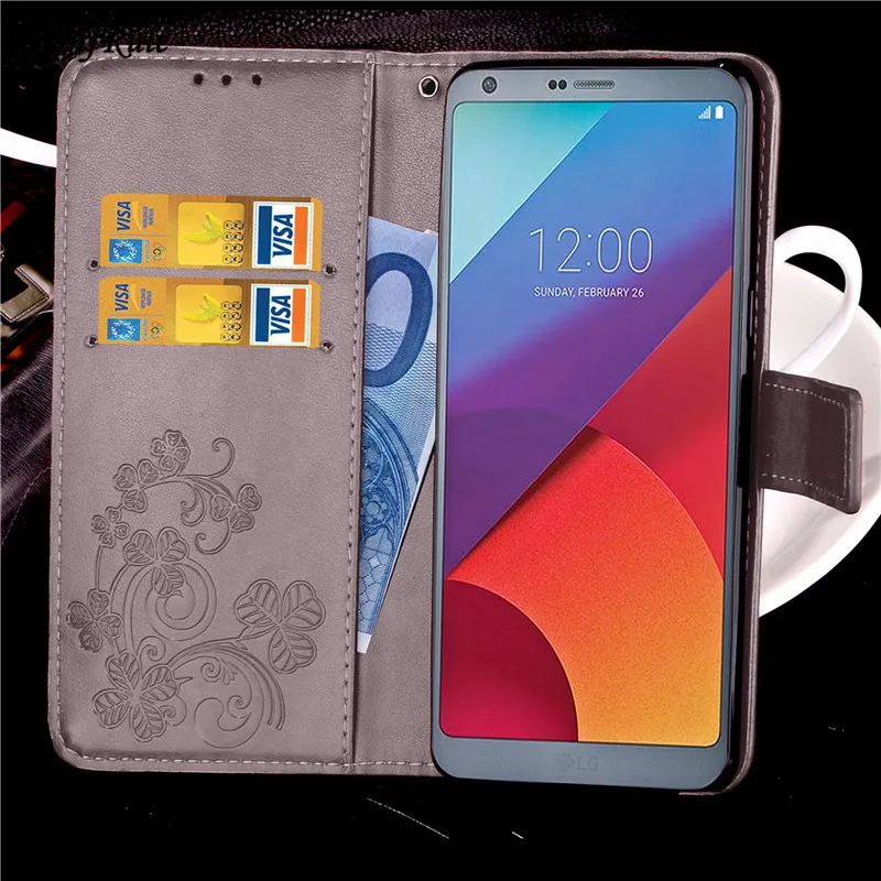 WolfRule для крышки LG V30 Чехол Флип PU силиконовый держатель карт кошелек бампер