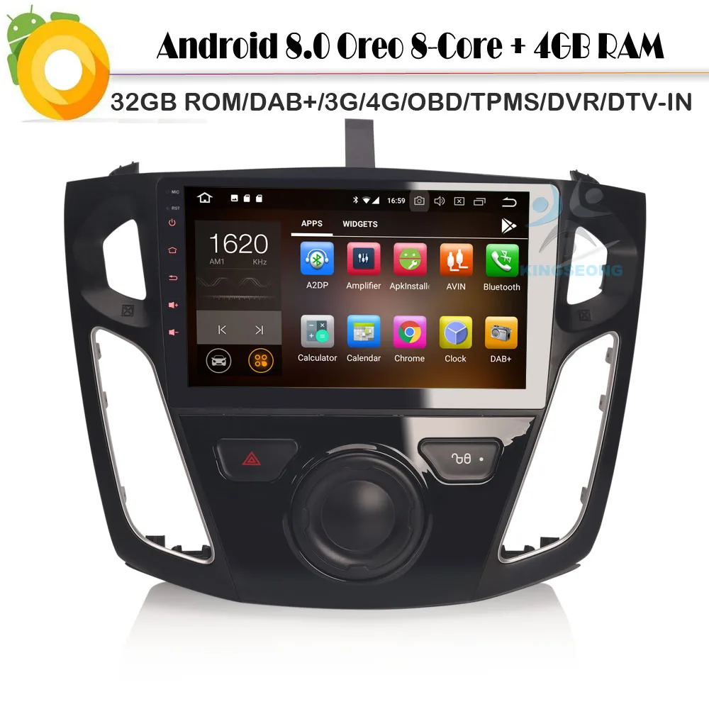 Автомобильный GPS навигатор плеер для Ford Focus 9 &quotAndroid 8 0 Авторадио DAB + Octa Core WiFi 3G 4G