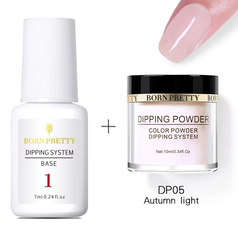 Liquid and Powder 5 BORN PRETTY ногтей окунания порошки для ногтей с погружением жидкости Нет необходимости УФ лампа натуральный сухой длительный французский украшения ногтей - Цвет: Liquid and Powder 5