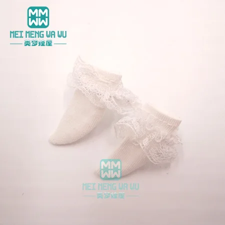 XB--XW--002--E Аксессуары для Blyth модные белые кружевные чулки, кружевные носки в горошек для Blyth Azone 1/6 doll - Цвет: XB--XW--002--E