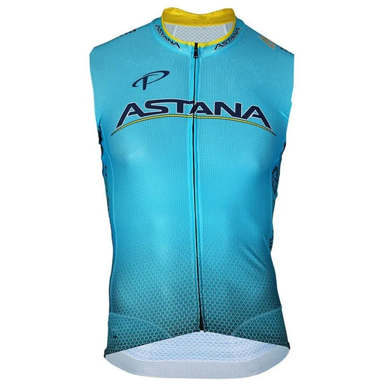 astana pro team groupama FDJ ветронепроницаемый жилет для велоспорта, ветронепроницаемый жилет без рукавов для велоспорта, ветронепроницаемый жилет, Быстросохнущий Ropa Ciclismo - Цвет: astana