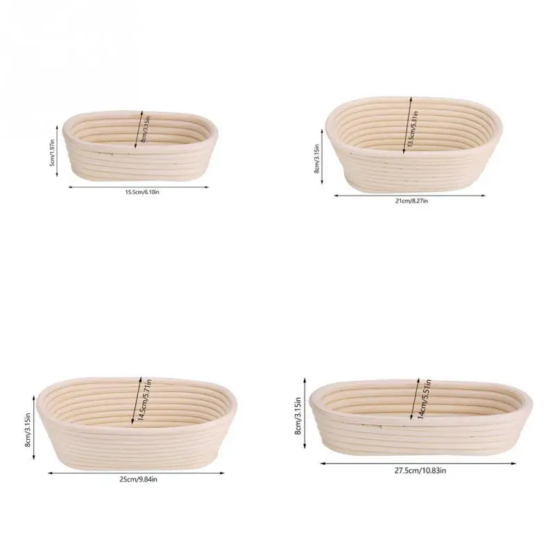 Корзина для хлеба из ротанга 4 размера|Корзины хранения| |