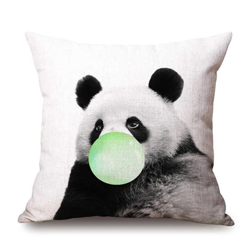 CUSCOV cute animal elk linen sofa cushion cover home decoration pillowcase fashion 45*45CM car seat pillow | Дом и сад