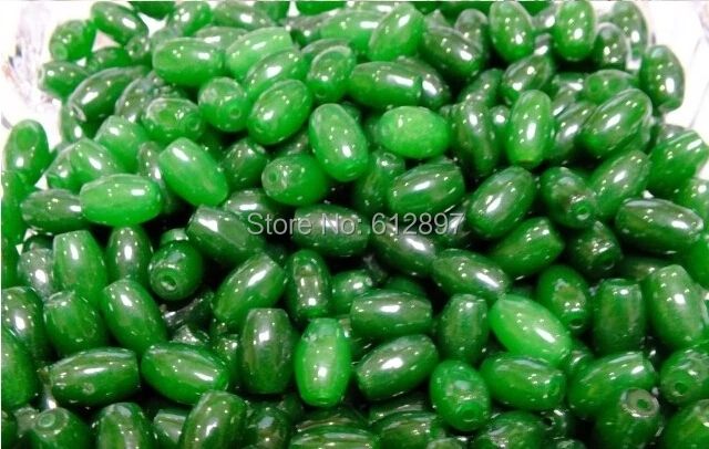 Бусины овальной формы зеленого Jadeite россыпью оптовая продажа 20 шт. | Украшения и