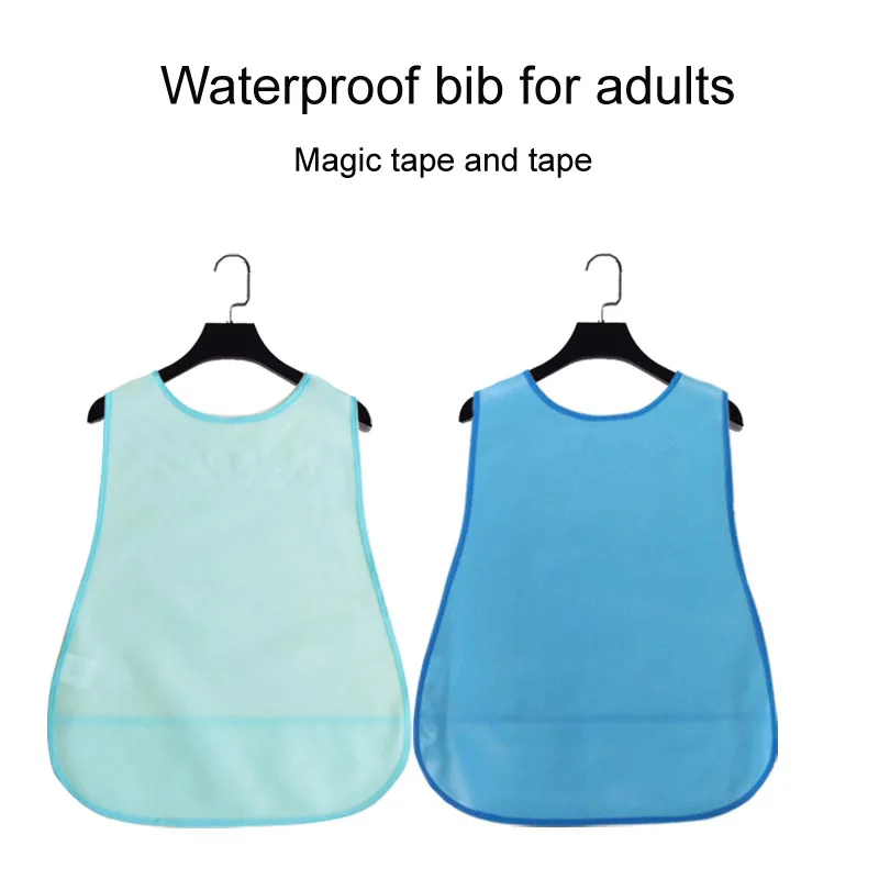 Водонепроницаемый противомасляный многоразовый нагрудник для взрослых большой