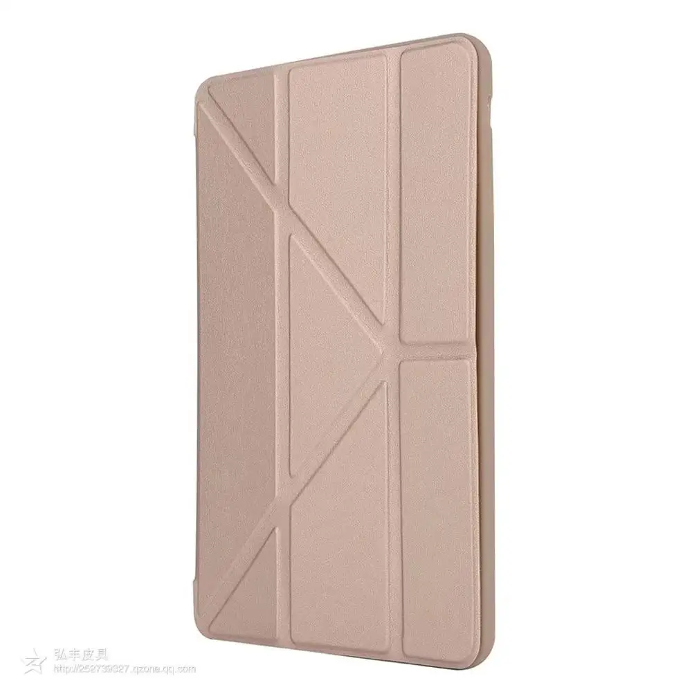 Чехол для iPad Mini 3 2 1 чехол из искусственной кожи силиконовая Мягкая задняя крышка с тройной подставкой Авто спящий смарт-чехол для iPad Mini2 Funda - Цвет: gold-bian xing