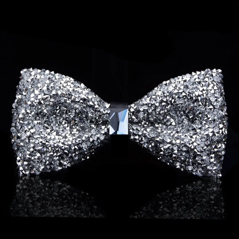 New bow tie crystal bling butterfly knot  for men wedding banquet feast club party bridegroom shinning