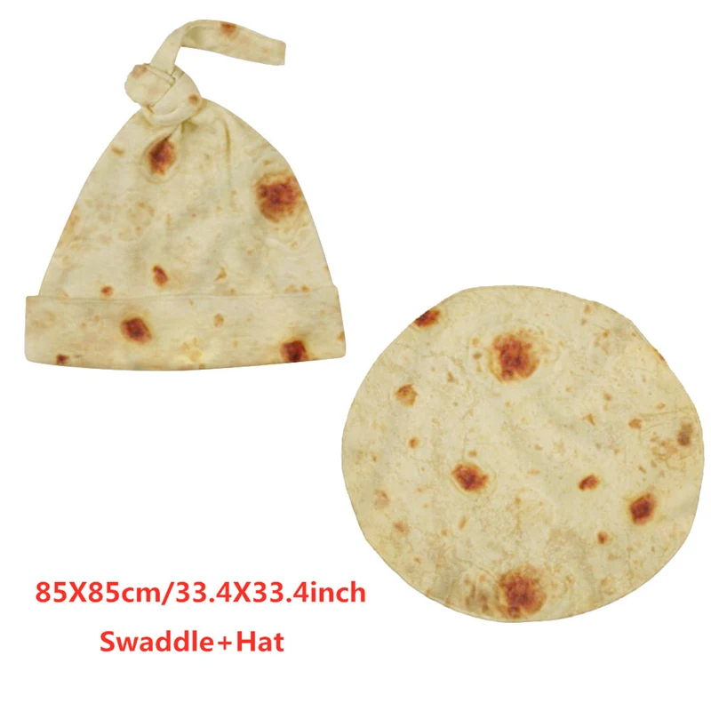 B-85cm-33.4inch Burrito одеяло для новорожденных муки Tortilla пеленать Одеяло пеленка для сна обёрточная бумага шляпа набор мексиканский блинчик пеленка для сна - Цвет: B-85cm-33.4inch