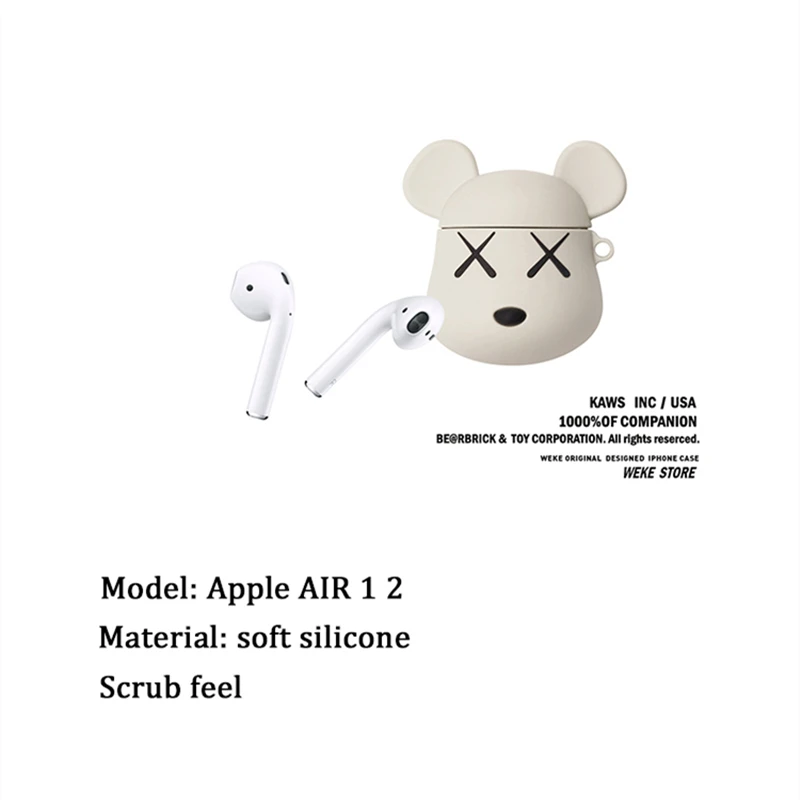 KAVA Мультфильм Bluetooth гарнитура коробка для Apple AirPods 1 2 Прекрасный Микки Маус Анти