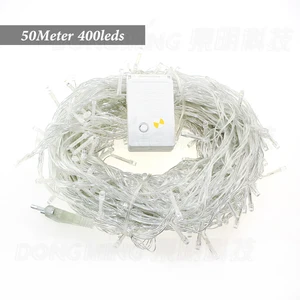 50 м, 500 светодиодов, 220 В110 В, светодиодные огни для новогодней елки, украшение для свадебвечерние НКИ, Мерцающая светодиодная гирлянда, праздничное освещение