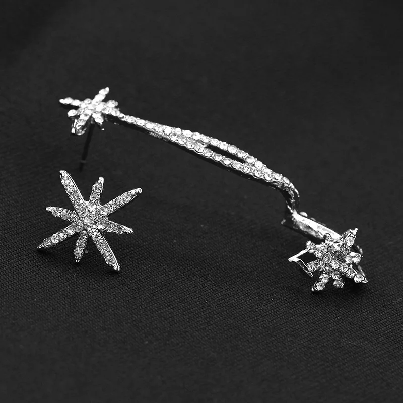 Серьги клипсы в виде снежного цветка модные ювелирные изделия женские серьги