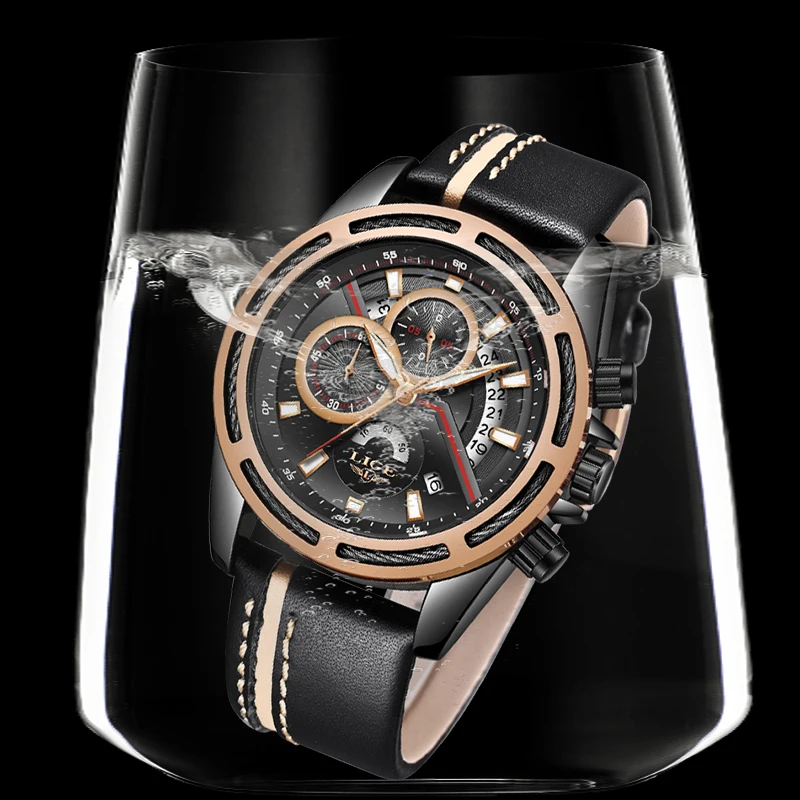 2018 LIGE Hommes Montre De люкс брендовый водонепроницаемый мужской автоматический Дата