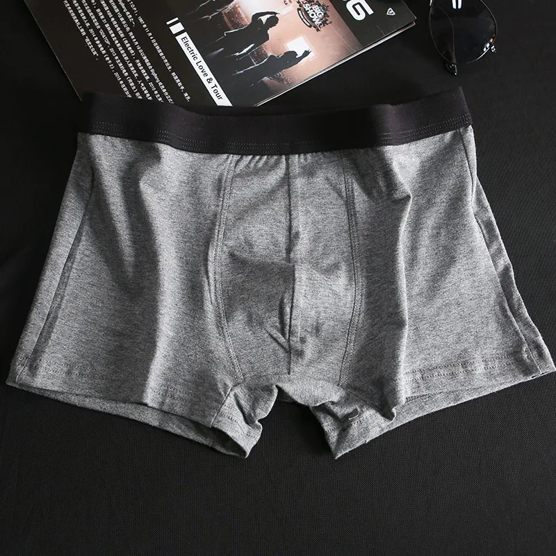 Men's cotton underwear soft and comfortable pure breathable boyshort U convex bag corner pants shorts head | Мужская одежда