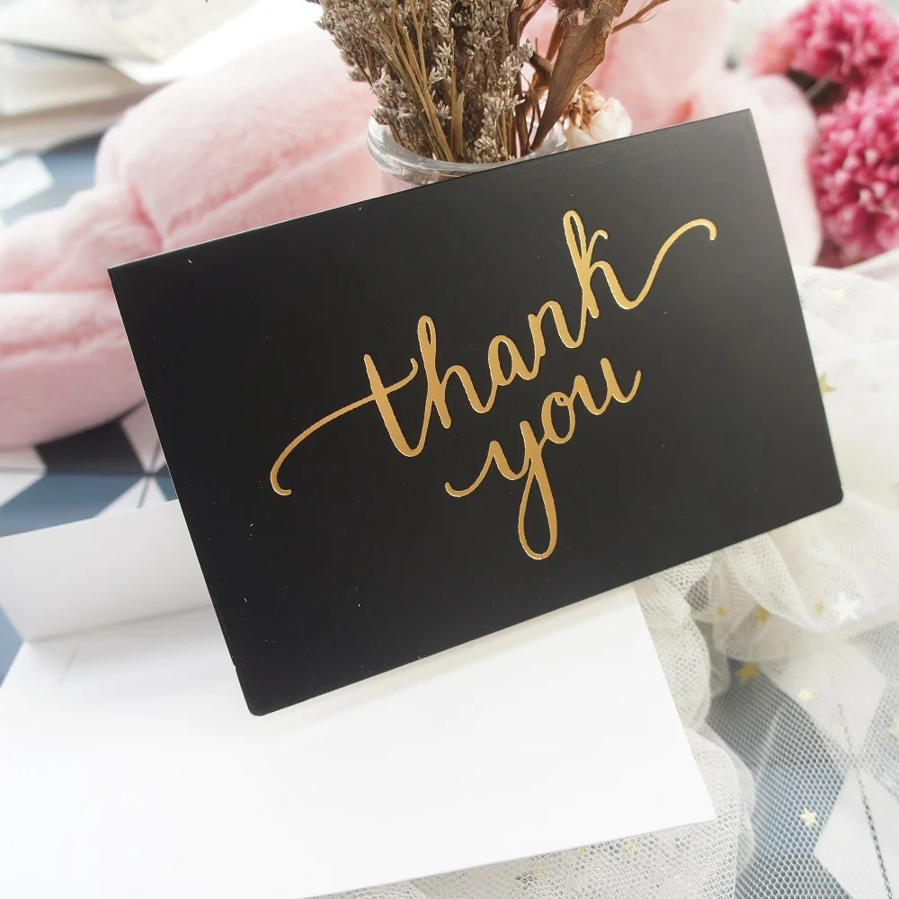 25 шт. золотые открытки с надписью thank you|Открытки и приглашения| |
