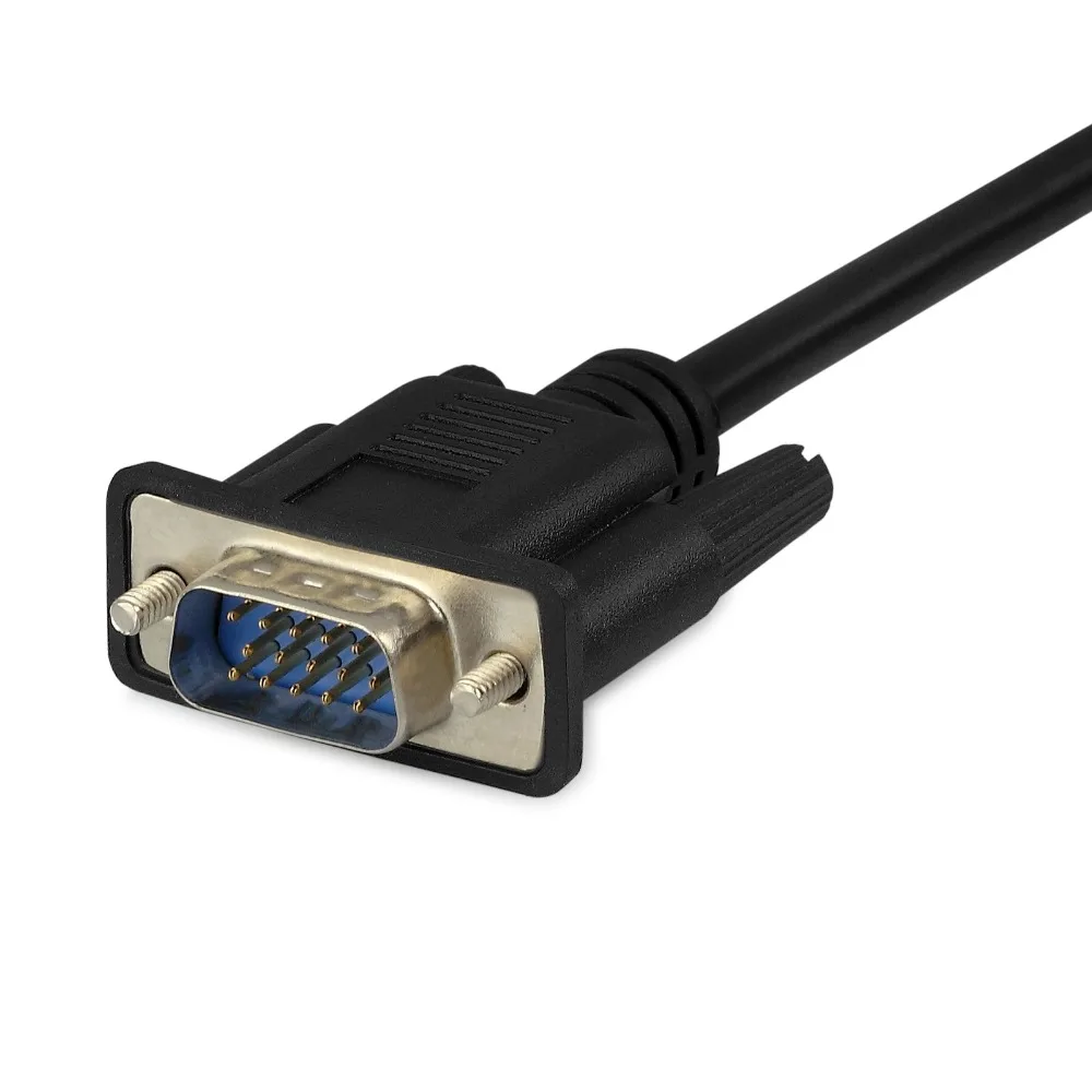 PROZOR VGA папа к HDMI совместимый Женский конвертер адаптер кабель с аудио выходом 1080P